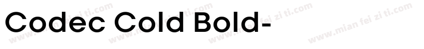 Codec Cold Bold字体转换